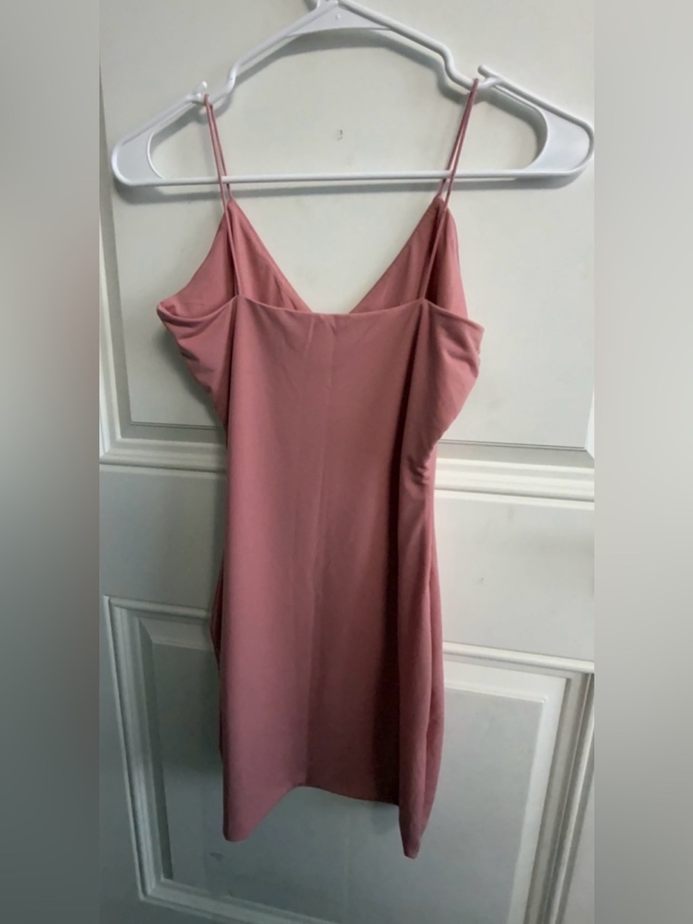 Love Tree Pink V-Neck Bodycon Mini Dress - Size S / Small - Picture 5 of 9